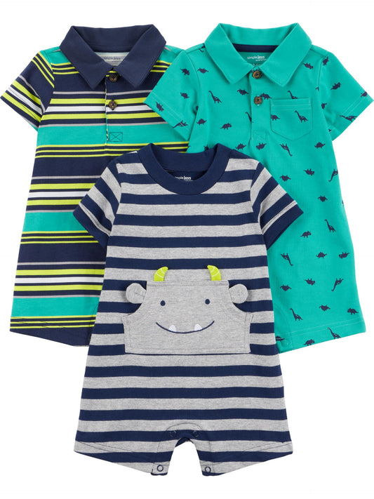 Simple Joys by Carter's Baby Boys' 3-pack Rompers