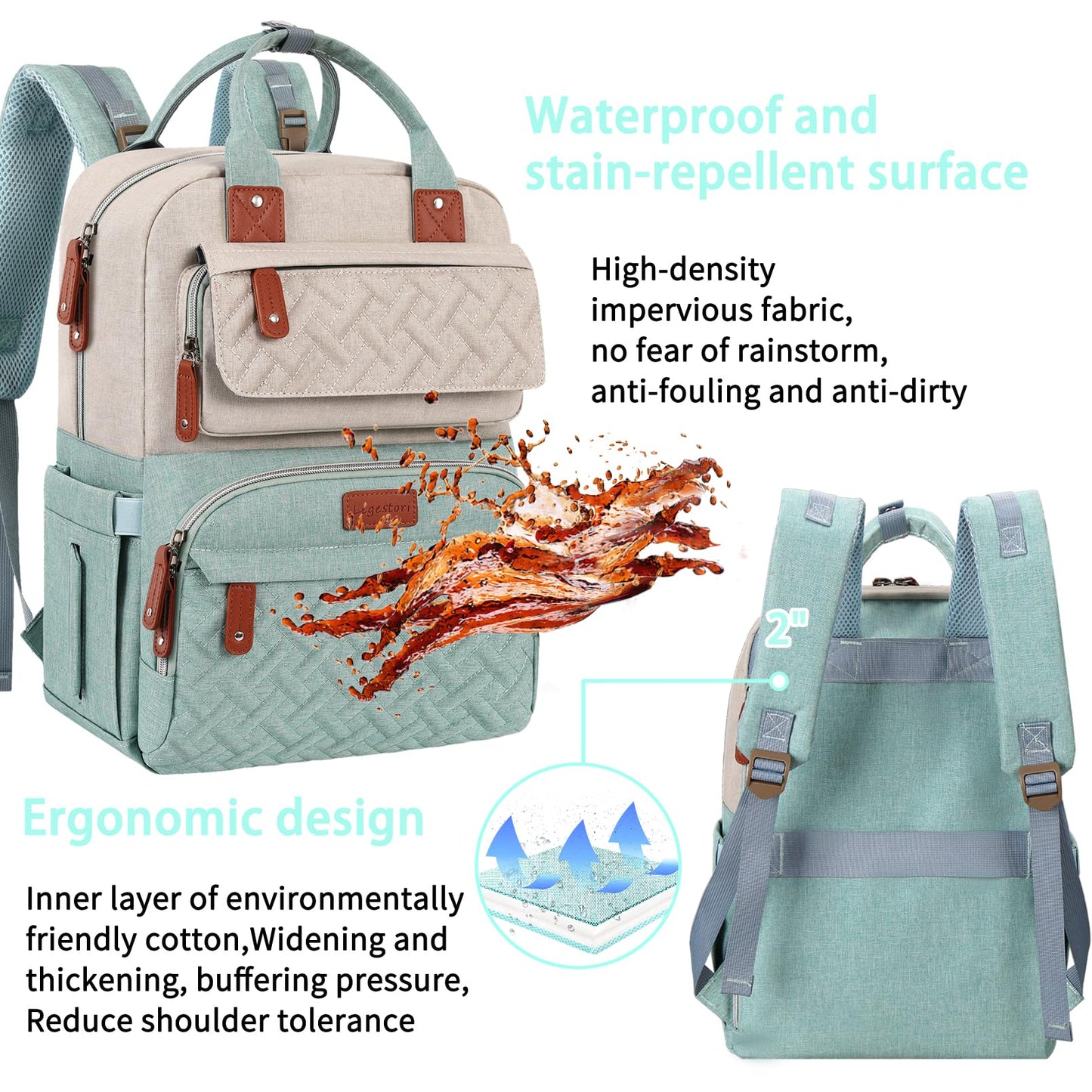 Diaper Bag Backpack, Baby Girl Diaper Bag for Mom, Large Pink Floral Diaper Bag Backpack for Girls, Waterproof Mom Backpack for Work Travel Holiday with Insulated Pockets and Stroller Straps