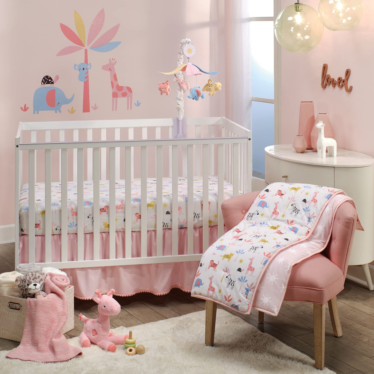 Lambs & Ivy Disney Baby Pooh Bear & Pals Cotton 3Piece Nursery Crib Bedding Set