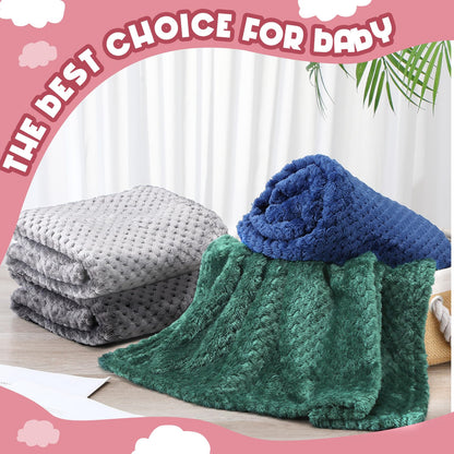 Frienda 4 Pcs Baby Fuzzy Blanket Fluffy Baby Blanket for Boys Girls Soft Warm Infant Newborn Toddler Receiving Nursery Bed Supplies, 32 x 24 Inch(Pink Color)