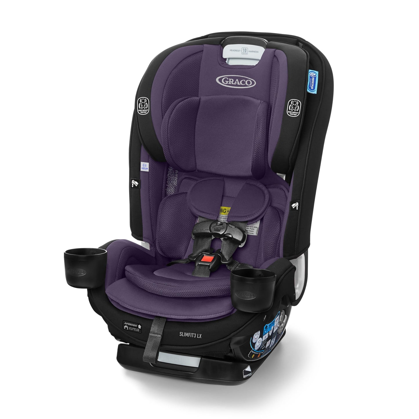 Graco Slimfit 3-in-1 Convertible Car Seat, Slim Car Seat with Space-Saving Design, Highback Booster Seat with 10-Position Headrest, Rear Facing and Forward Facing Carseat, Jarret