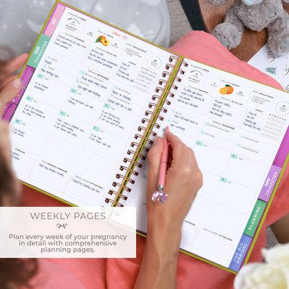 Clever Fox Pregnancy Journal & Memory Book - Pregnancy Planner & Notebook for Expecting Moms – Baby Keepsake, First Time Moms Gift (Lavender, 9" x 10.5")