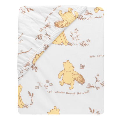 Lambs & Ivy Disney Baby Pooh Bear & Pals Cotton 3Piece Nursery Crib Bedding Set