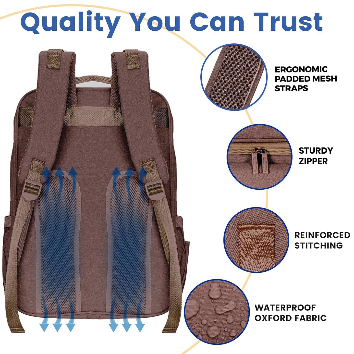 PILLANI Baby Diaper Bag Backpack - Baby Bag for Girls & Boys, Large Waterproof Toddler Diaper Backpack - Baby Shower Gifts & Registry Must Haves - Travel Diaper Bags with Changing Pad - Newborn Stuff