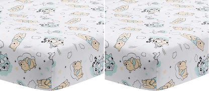 Lambs & Ivy Disney Baby Forever Mickey Mouse White Fitted Crib Sheet