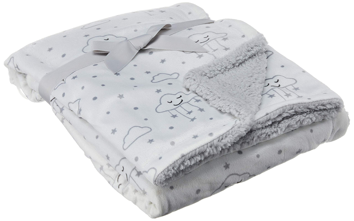 Hudson Baby Unisex Baby Plush Mink and Sherpa Blanket, Pink Floral, One Size