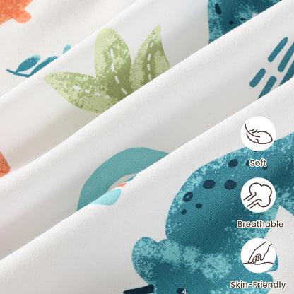david's kids 3 Pack Fitted Crib Sheets, Ultra Soft Breathable Comfortable Baby Sheet Set for Boys Girls Neutral, 28x52 Inch Fits Standard Crib and Toddler Mattresses, Dinosaur
