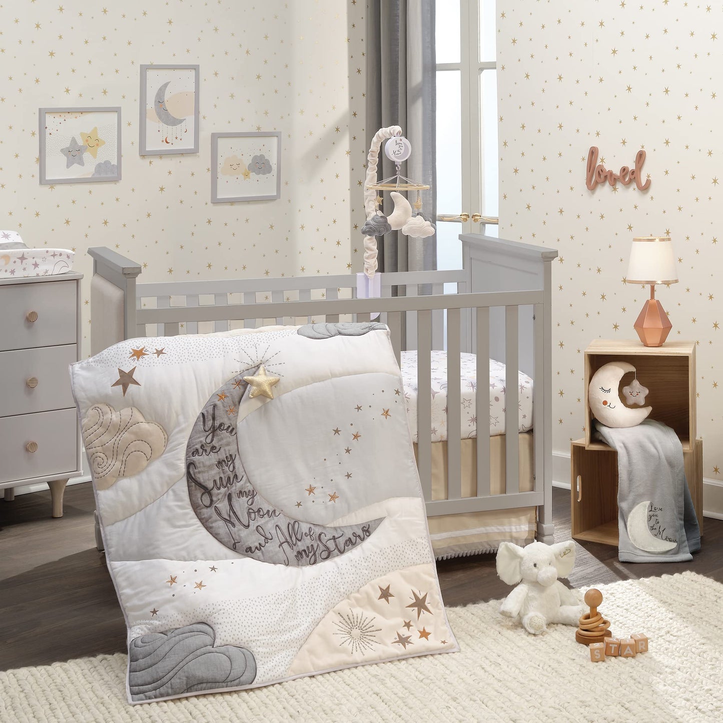 Lambs & Ivy Disney Baby Pooh Bear & Pals Cotton 3Piece Nursery Crib Bedding Set