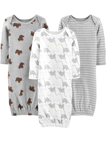 Simple Joys by Carter's Baby 3-pack Neutral Cotton Sleeper Gown