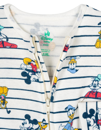 Disney Baby 2 Pack Zip Up Sleep N' Plays Newborn to Infant Sizes (Newborn - 24 Months)
