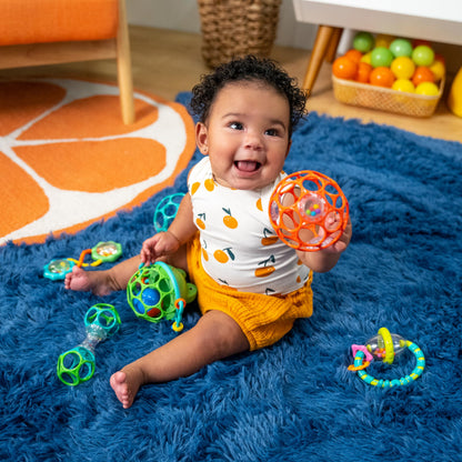 Bright Starts Oball Shaker Rattle Toy, Ages Newborn Plus