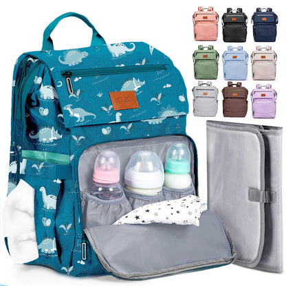 PILLANI Baby Diaper Bag Backpack - Baby Bag for Girls & Boys, Large Waterproof Toddler Diaper Backpack - Baby Shower Gifts & Registry Must Haves - Travel Diaper Bags with Changing Pad - Newborn Stuff
