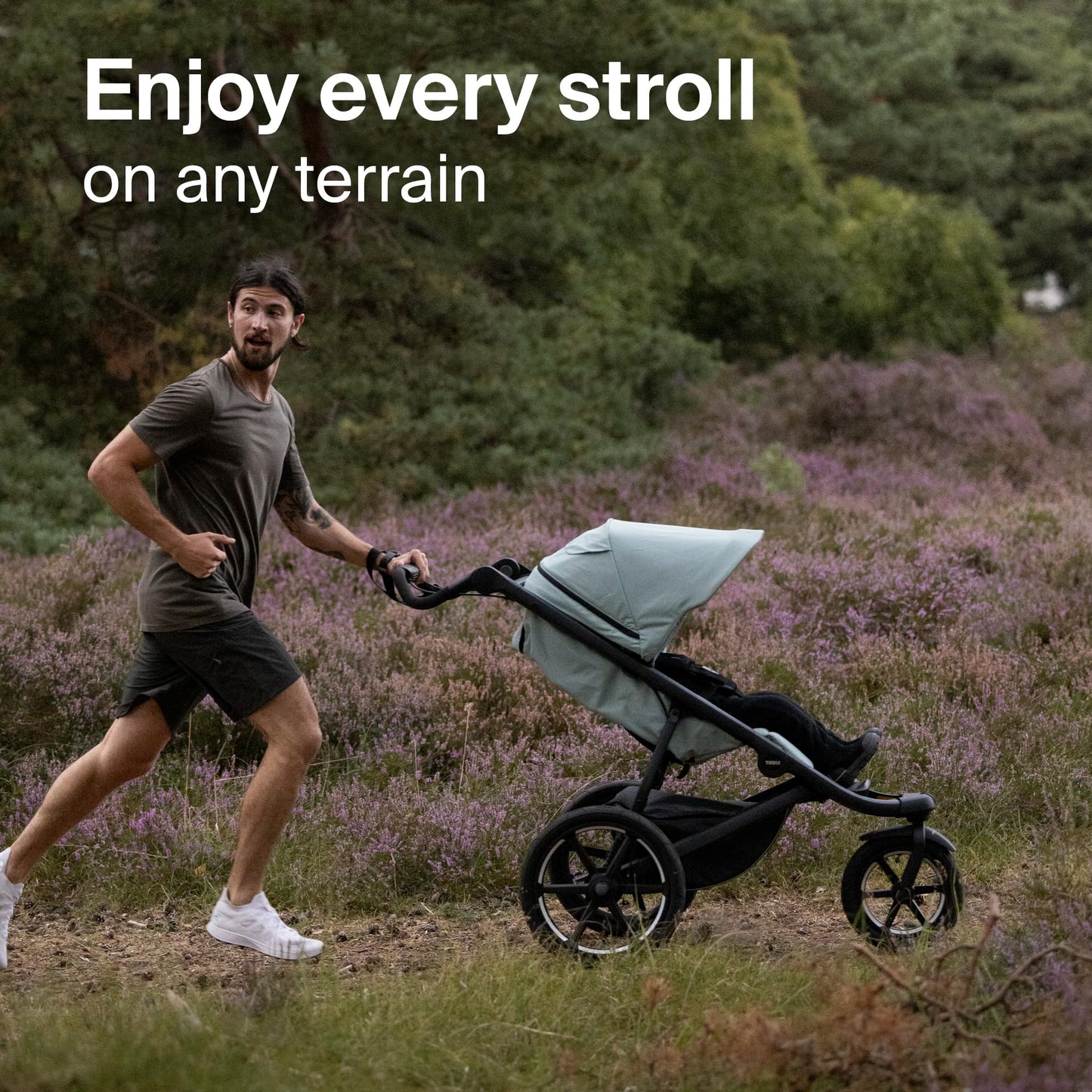 Thule Urban Glide 3 Single Child All-Terrain Stroller, Lightweight, Air-Filled Tires & Suspension, Integrated Hand Brake