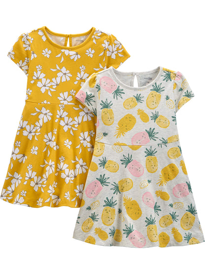 Simple Joys by Carter's baby-girls Short-sleeve and Sleeveless Dress Sets, Pack of 2
