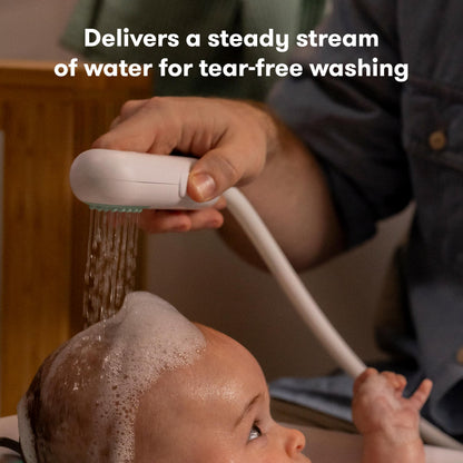 Frida Baby Control The Flow Bath Rinse Cup, Tear Free Rinser to Wash Hair and Body with Easy Grip Handle and Removable Rain Shower, Made in USA