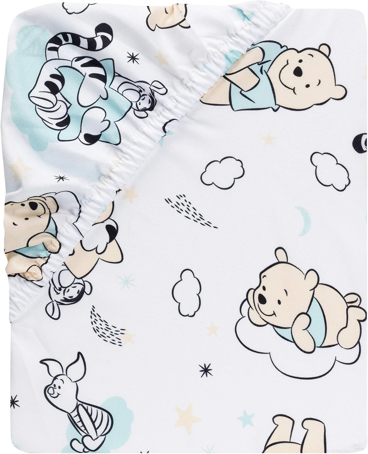 Lambs & Ivy Disney Baby Forever Mickey Mouse White Fitted Crib Sheet