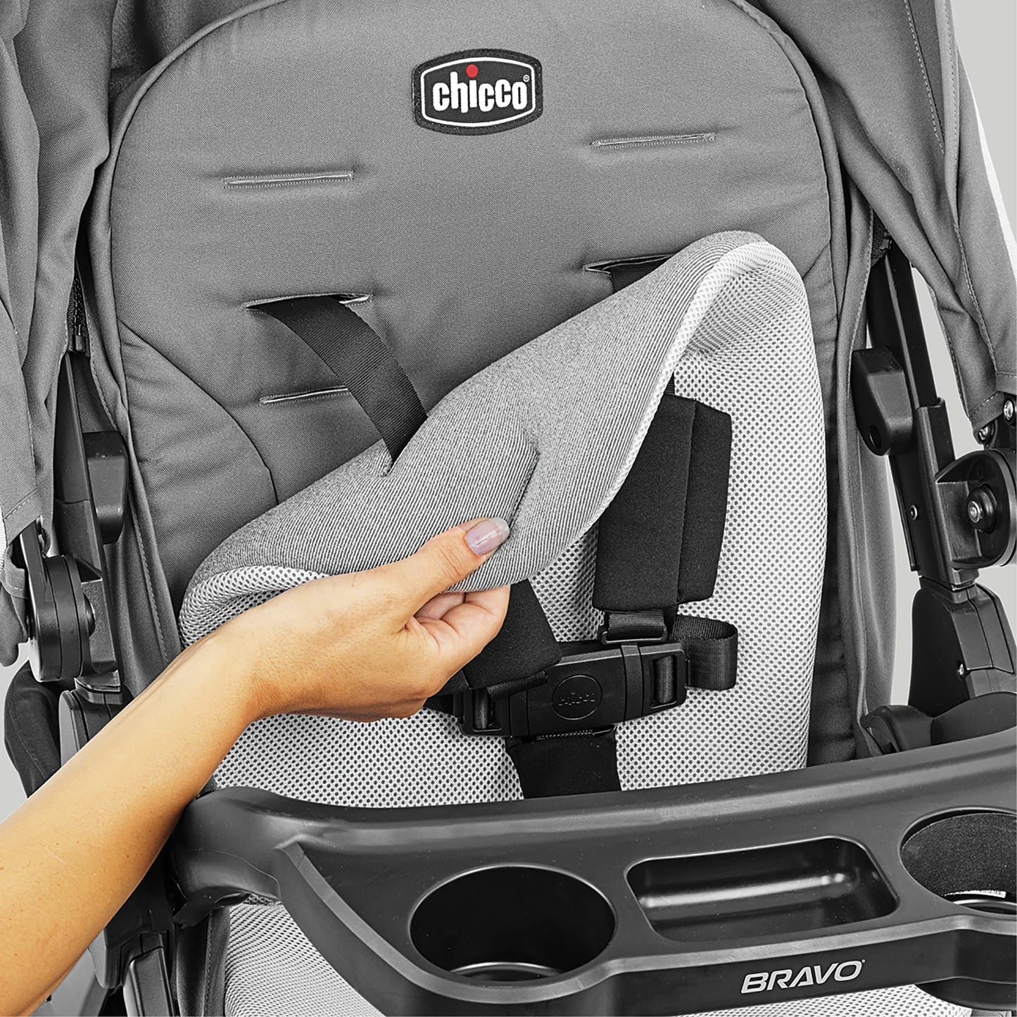 Chicco Bravo® 3-in-1 Trio Travel System, Bravo® Quick-Fold Stroller with KeyFit® 30 Infant Car Seat and Base, Car Seat and Stroller Combo | Parker