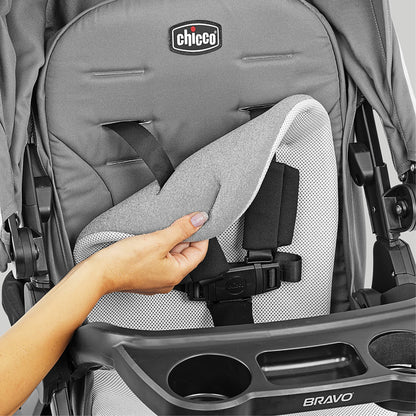 Chicco Bravo® 3-in-1 Trio Travel System, Bravo® Quick-Fold Stroller with KeyFit® 30 Infant Car Seat and Base, Car Seat and Stroller Combo | Parker