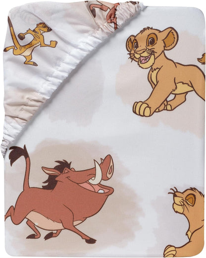 Lambs & Ivy Disney Baby Forever Mickey Mouse White Fitted Crib Sheet
