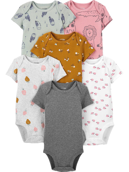 Simple Joys by Carter's Baby-Girls 6-Pack Short-Sleeve Bodysuit