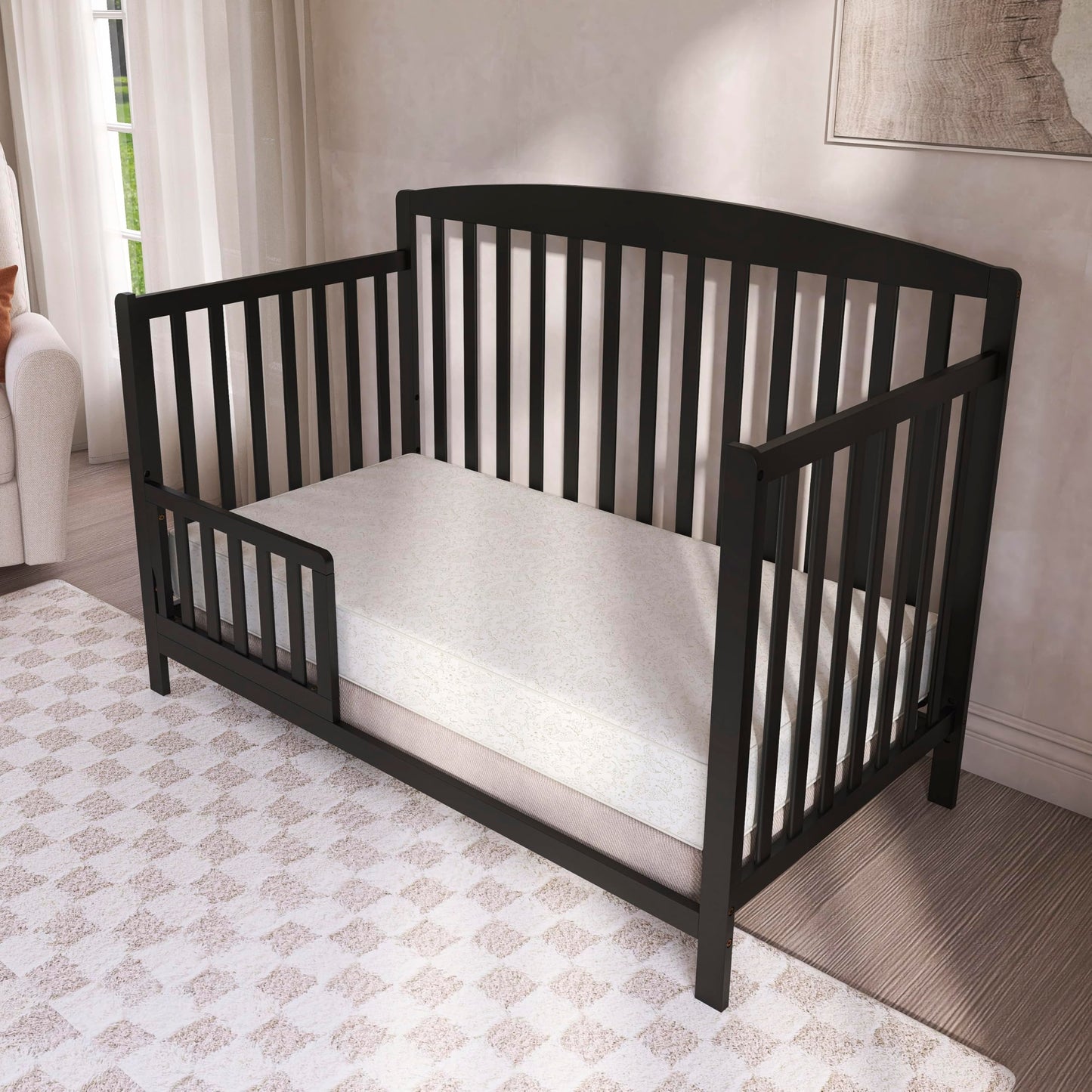 Dream On Me Twilight 5” 88 Coil Inner Spring Crib & Toddler Mattress – Brown Cloud, Greenguard Gold & BSA Certified, Waterproof & Stain-Resistant Cover, Fits Standard Full-Size Cribs & Toddler Beds