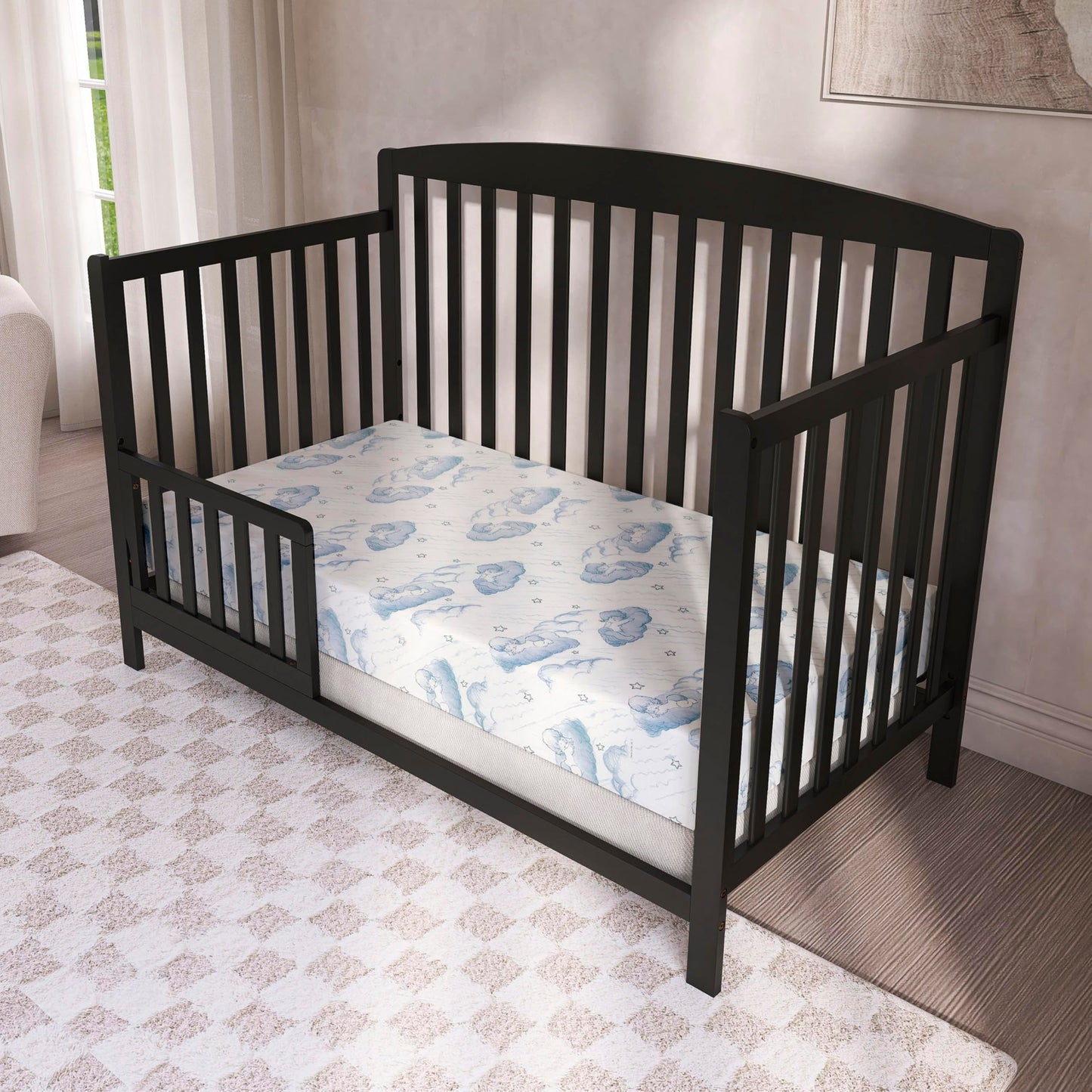 Dream On Me Twilight 5” 88 Coil Inner Spring Crib & Toddler Mattress – Brown Cloud, Greenguard Gold & BSA Certified, Waterproof & Stain-Resistant Cover, Fits Standard Full-Size Cribs & Toddler Beds