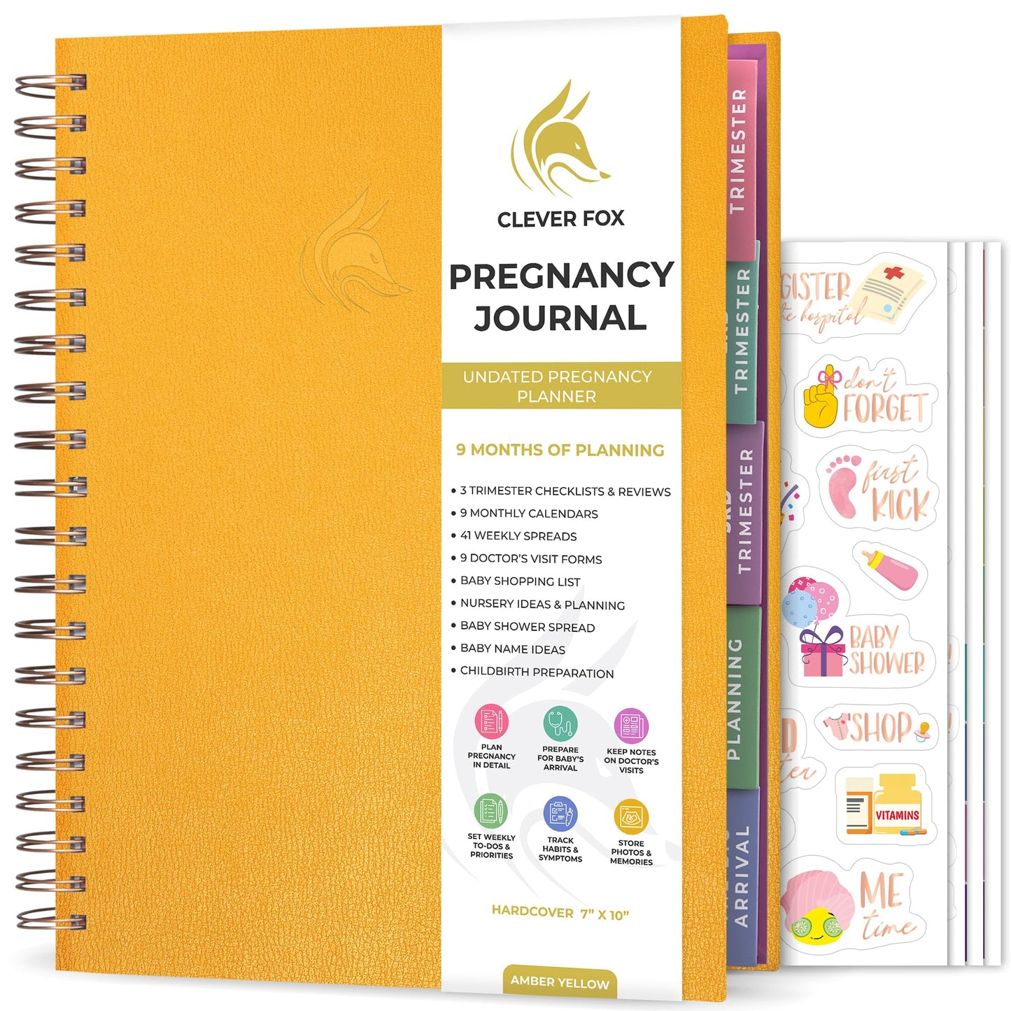 Clever Fox Pregnancy Journal & Memory Book - Pregnancy Planner & Notebook for Expecting Moms – Baby Keepsake, First Time Moms Gift (Lavender, 9" x 10.5")