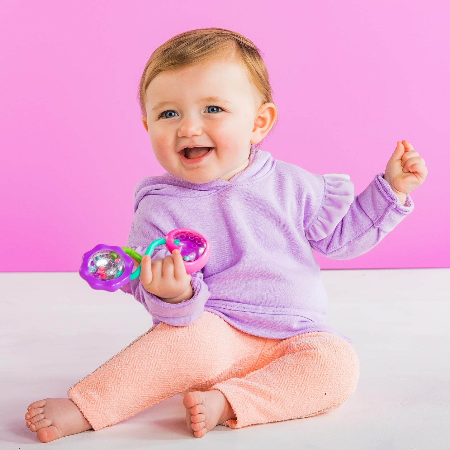 Bright Starts Oball Shaker Rattle Toy, Ages Newborn Plus