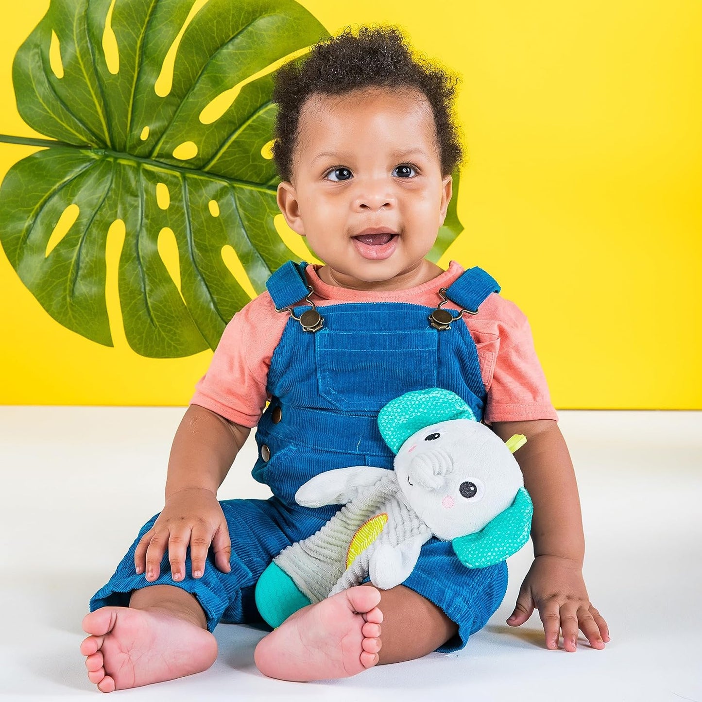 Bright Starts Snuggle & Teethe BPA-Free Crinkle Teething Plush Baby Toy - Giraffe