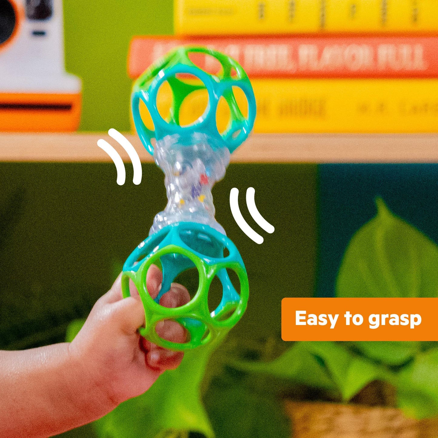 Bright Starts Oball Shaker Rattle Toy, Ages Newborn Plus