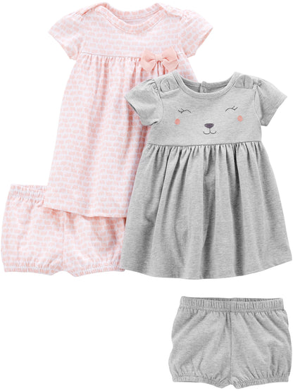 Simple Joys by Carter's baby-girls Short-sleeve and Sleeveless Dress Sets, Pack of 2