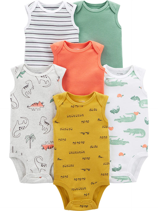 Simple Joys by Carter's Baby-Boys 6-Pack Short-Sleeve Bodysuit