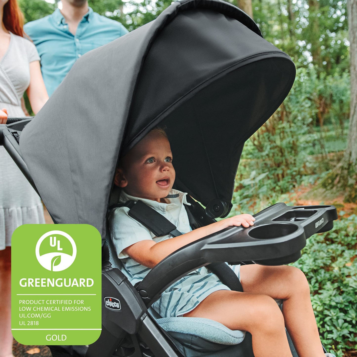 Chicco Bravo® 3-in-1 Trio Travel System, Bravo® Quick-Fold Stroller with KeyFit® 30 Infant Car Seat and Base, Car Seat and Stroller Combo | Parker