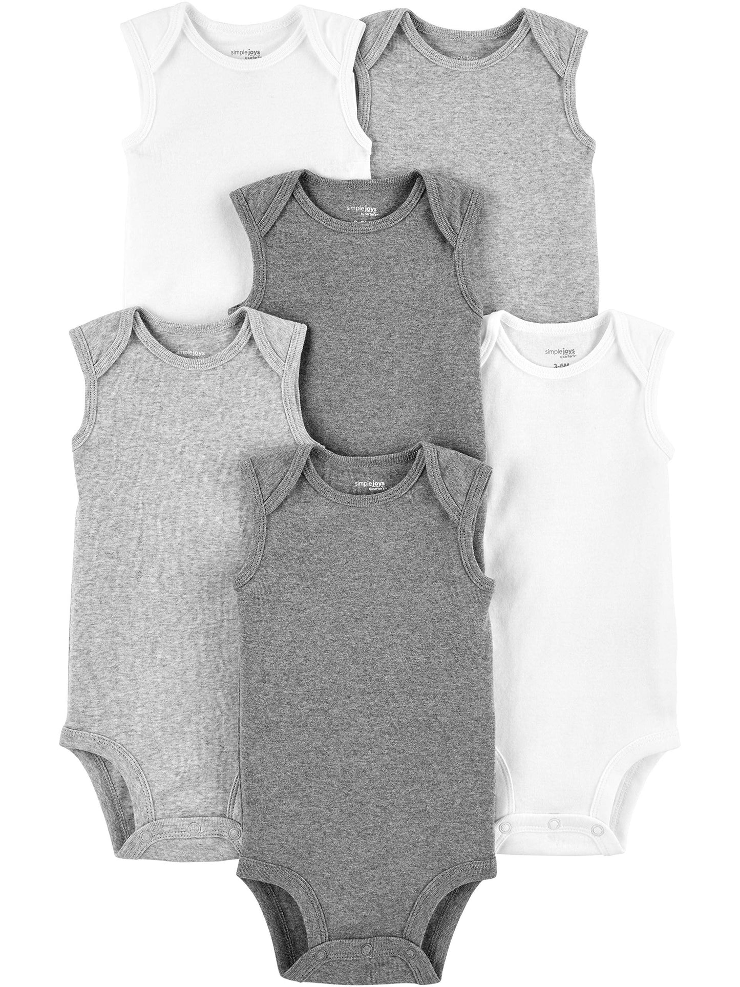 Simple Joys by Carter's Baby-Boys 6-Pack Short-Sleeve Bodysuit