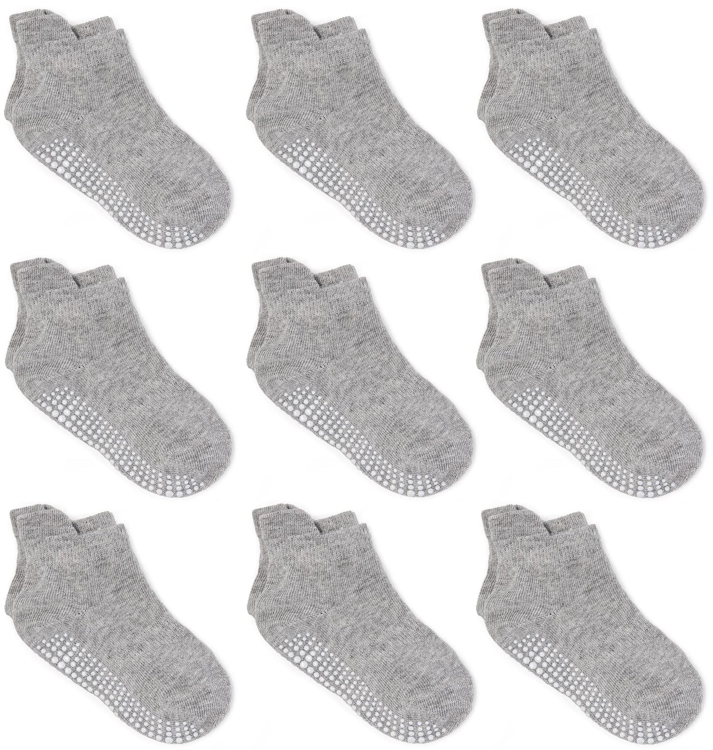Zaples Baby Non Slip Grip Ankle Socks with Non Skid Soles for Infants Toddlers Kids Boys Girls