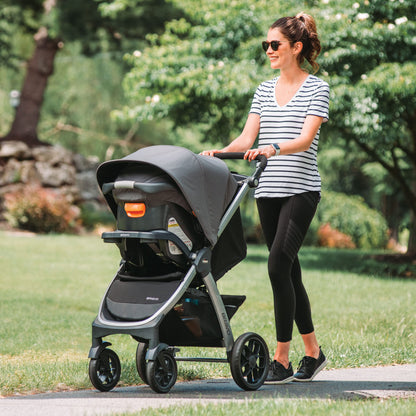 Chicco Bravo® 3-in-1 Trio Travel System, Bravo® Quick-Fold Stroller with KeyFit® 30 Infant Car Seat and Base, Car Seat and Stroller Combo | Parker