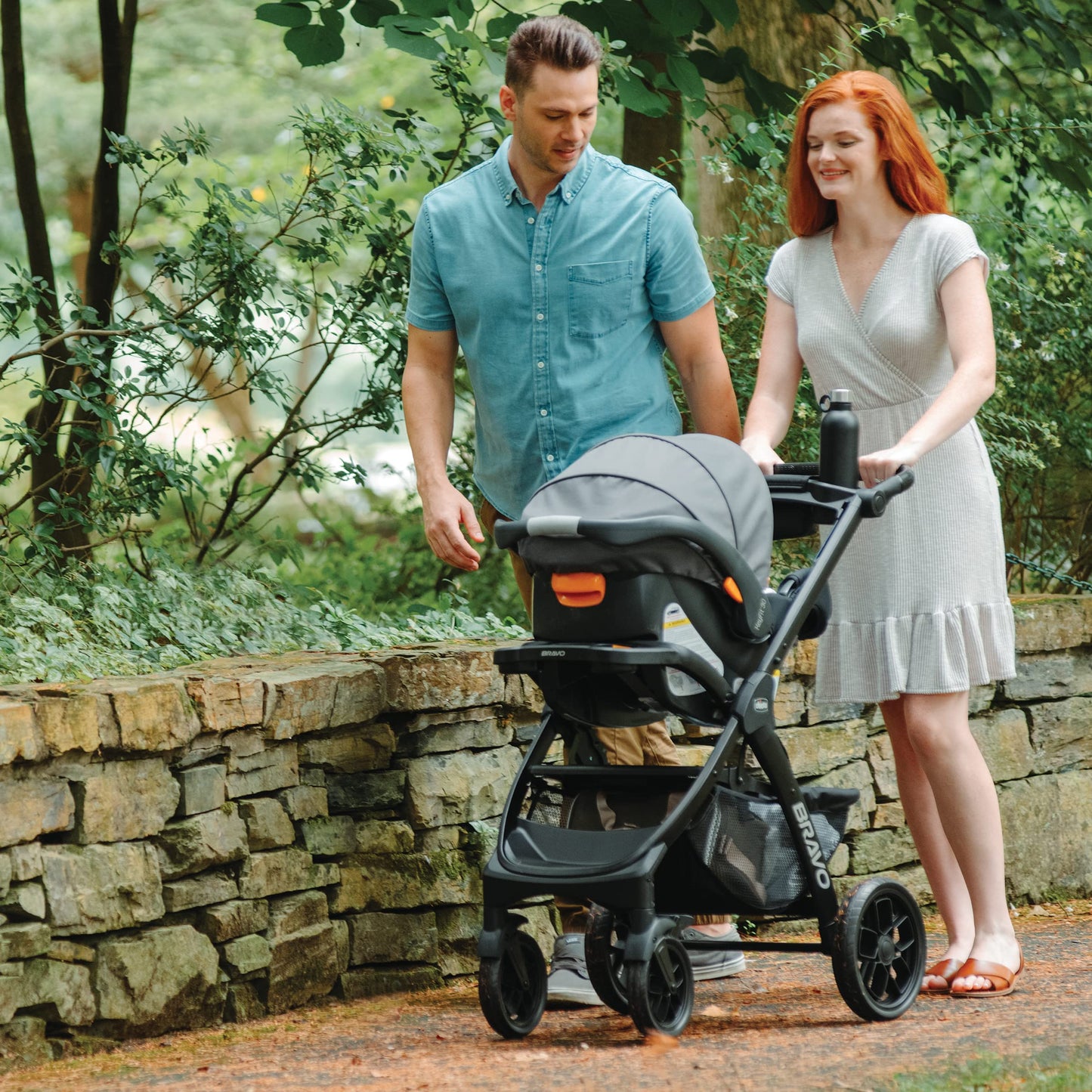 Chicco Bravo® 3-in-1 Trio Travel System, Bravo® Quick-Fold Stroller with KeyFit® 30 Infant Car Seat and Base, Car Seat and Stroller Combo | Parker