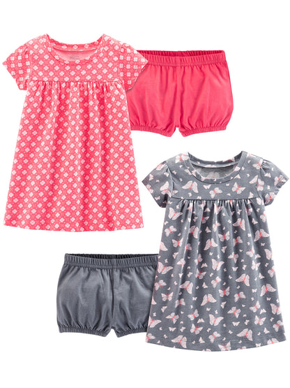 Simple Joys by Carter's baby-girls Short-sleeve and Sleeveless Dress Sets, Pack of 2