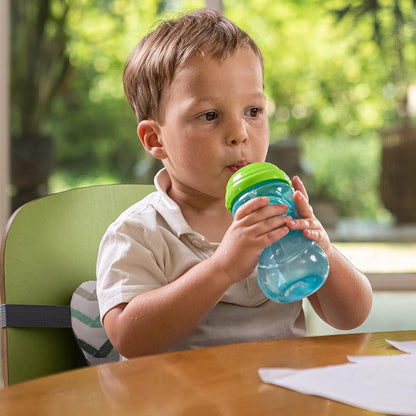 Nuby No-Spill Sippy Cup with Flex Straw - (3-Pack) 10-Ounce Bottles - Sippy Cups for Toddlers 12+ Months - Neutral Color Training Cups for Toddlers