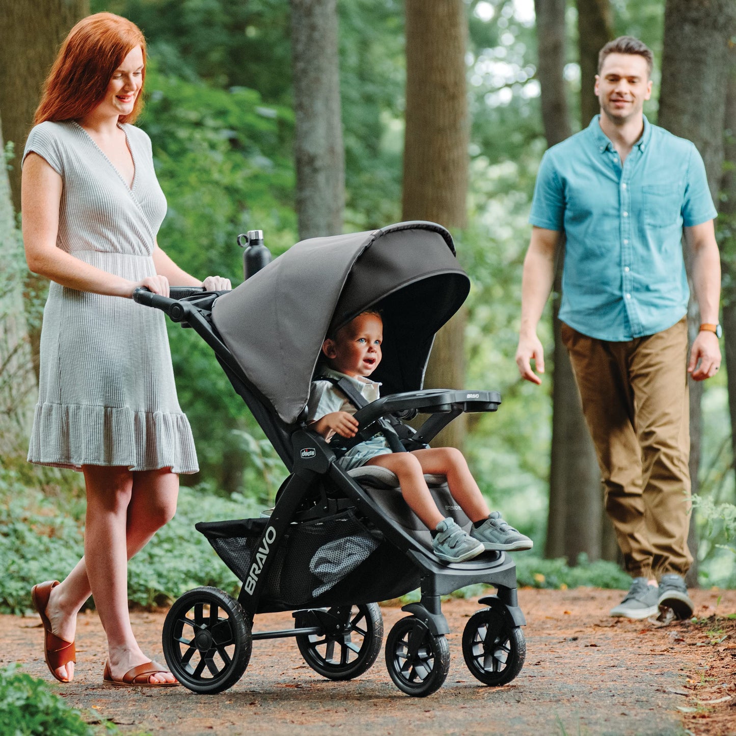 Chicco Bravo® 3-in-1 Trio Travel System, Bravo® Quick-Fold Stroller with KeyFit® 30 Infant Car Seat and Base, Car Seat and Stroller Combo | Parker