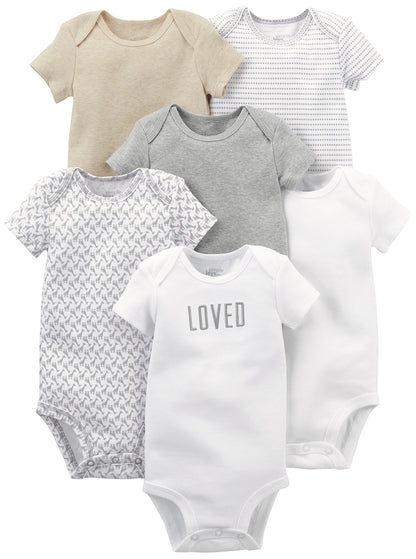 Simple Joys by Carter's Baby-Boys 6-Pack Short-Sleeve Bodysuit