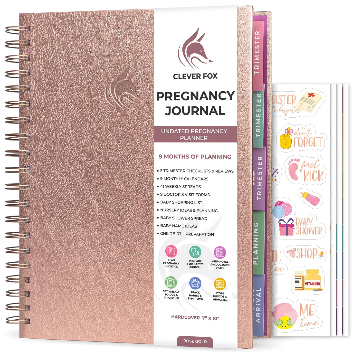 Clever Fox Pregnancy Journal & Memory Book - Pregnancy Planner & Notebook for Expecting Moms – Baby Keepsake, First Time Moms Gift (Lavender, 9" x 10.5")