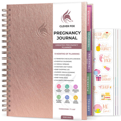 Clever Fox Pregnancy Journal & Memory Book - Pregnancy Planner & Notebook for Expecting Moms – Baby Keepsake, First Time Moms Gift (Lavender, 9" x 10.5")