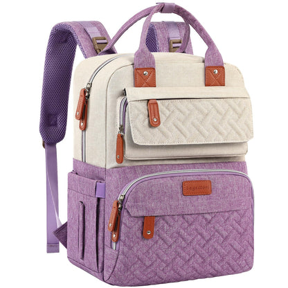 Diaper Bag Backpack, Baby Girl Diaper Bag for Mom, Large Pink Floral Diaper Bag Backpack for Girls, Waterproof Mom Backpack for Work Travel Holiday with Insulated Pockets and Stroller Straps