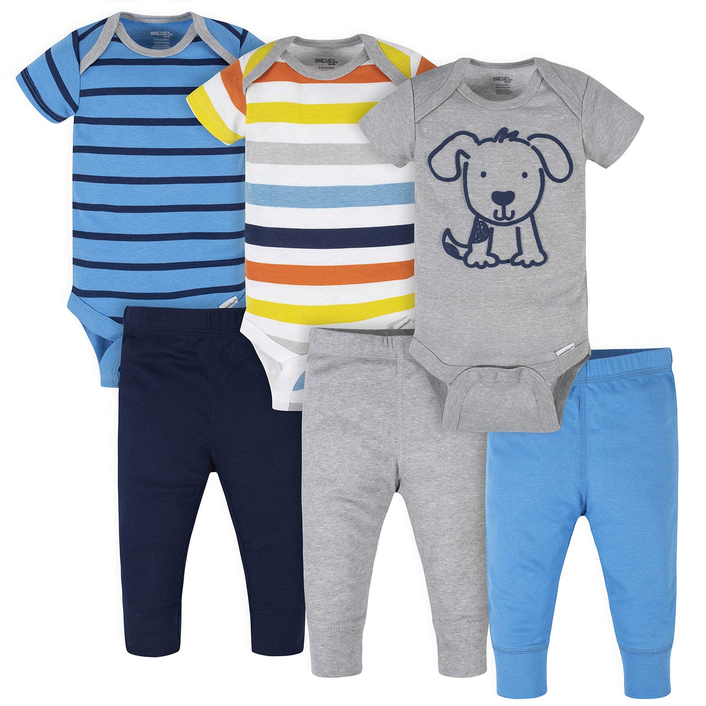 Onesies Brand Unisex Baby 3 Outfit Bundle Mix Match Pants Set